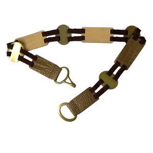 Chicos concho leather coin belt croc‎ bronze boho western